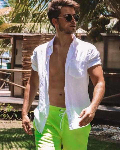 moda masculina neon para verão 2020