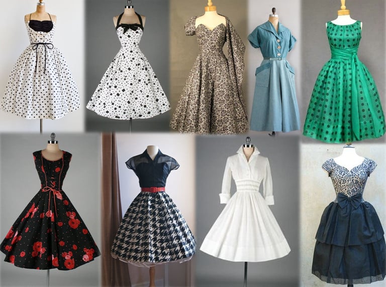 vestidos originais do anos 50