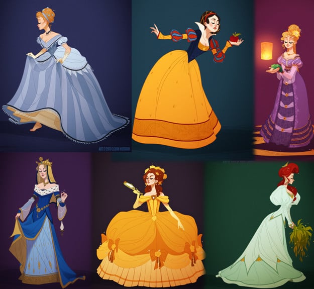 História da moda e os trajes das princesas da Disney