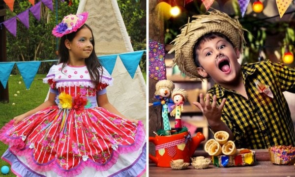 12 ideias de looks de festa junina para meninas e meninos