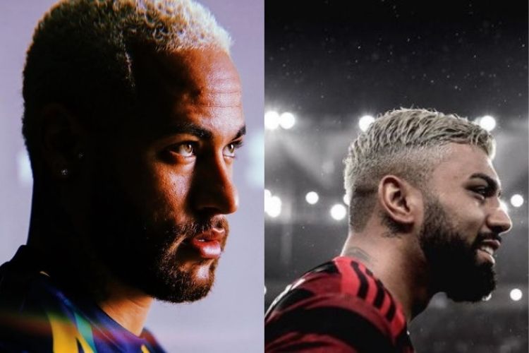 Neymar Jr e Gabigol usando estilo loiro pivete