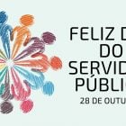 Foto com a frase "Feliz Dia do Servidor Público".