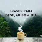 foto de paisagem de montanhas com café na frente