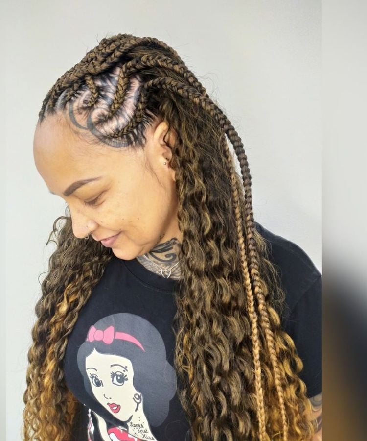 60 Box Braids Hairstyles for Black Women to Try in 2022  Trança em cabelo  cacheado, Cabelo com trança, Penteados estilosos
