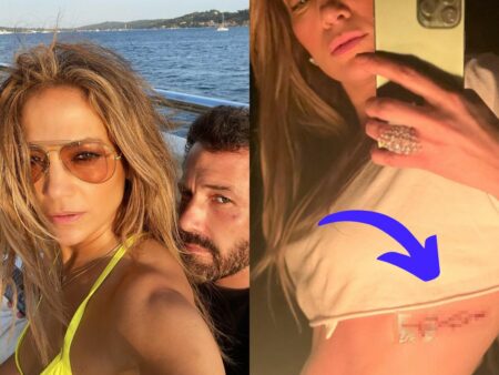 Jennifer Lopez faz tatuagem de casal com Ben Affleck, após 7 meses de casamento, e dispara: “Compromisso”