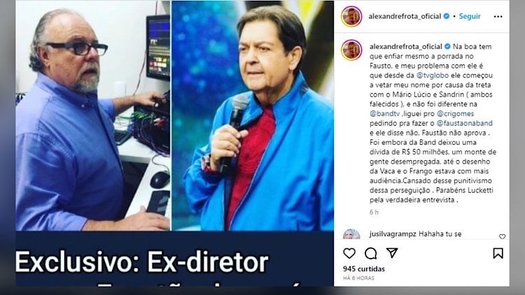 Alexandre Frota e Faustão.