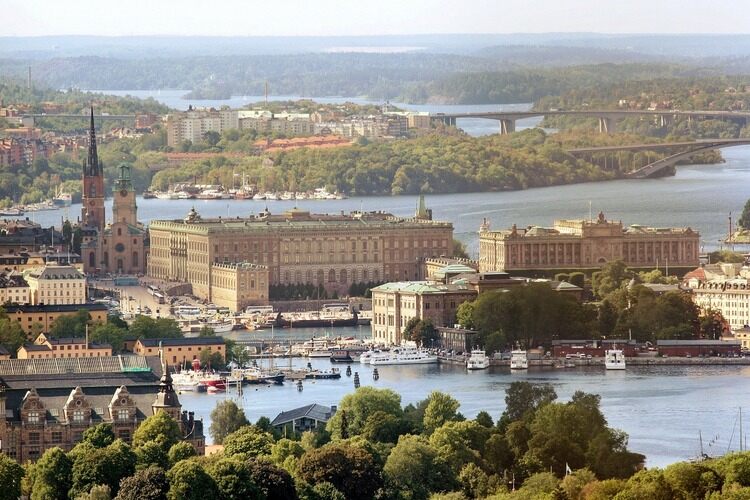 paisagem de Estocolmo, na Suécia