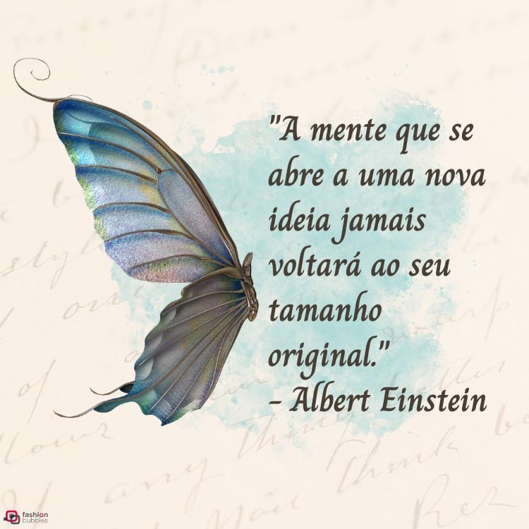 "A mente que se abre a uma nova ideia jamais voltará ao seu tamanho original." - Albert Einstein