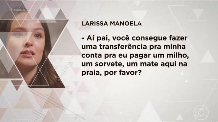 Larissa Manoela no Fantástico.