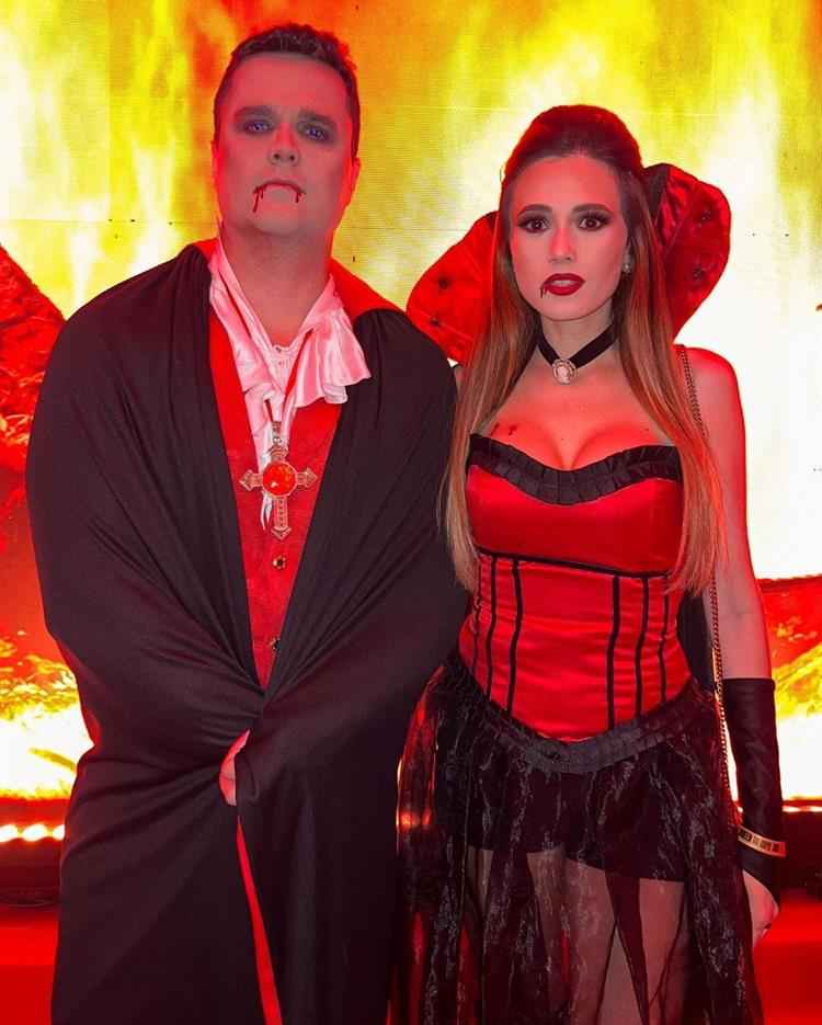 Fantasia Masculina Vampiro da Meia Noite Festa Halloween Carnaval