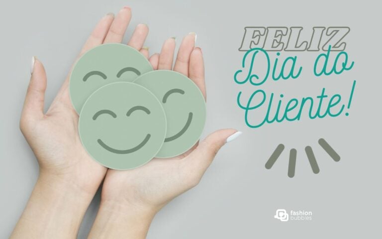 Mensagem de feliz Dia do Cliente com foto de carinhas felizes de clientes