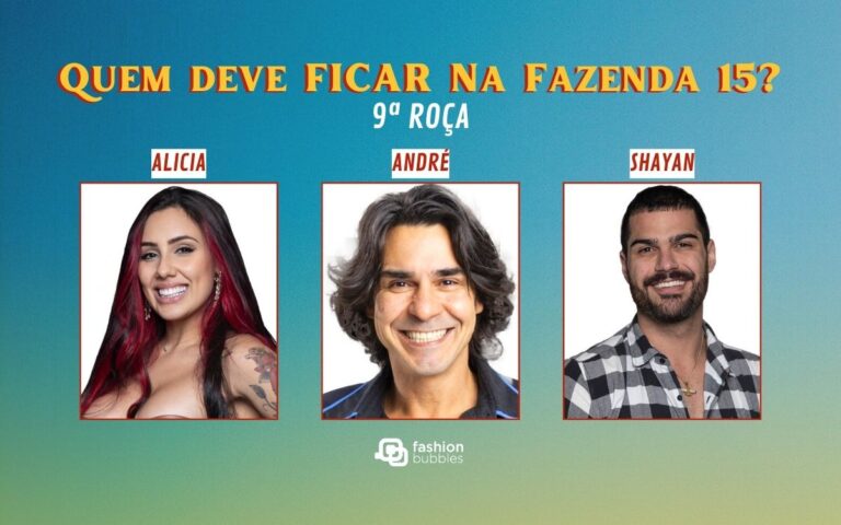 Enquete A Fazenda 15 + Votação R7: quem sai, Alicia, André ou Shayan? E quem fica na 9ª Roça?