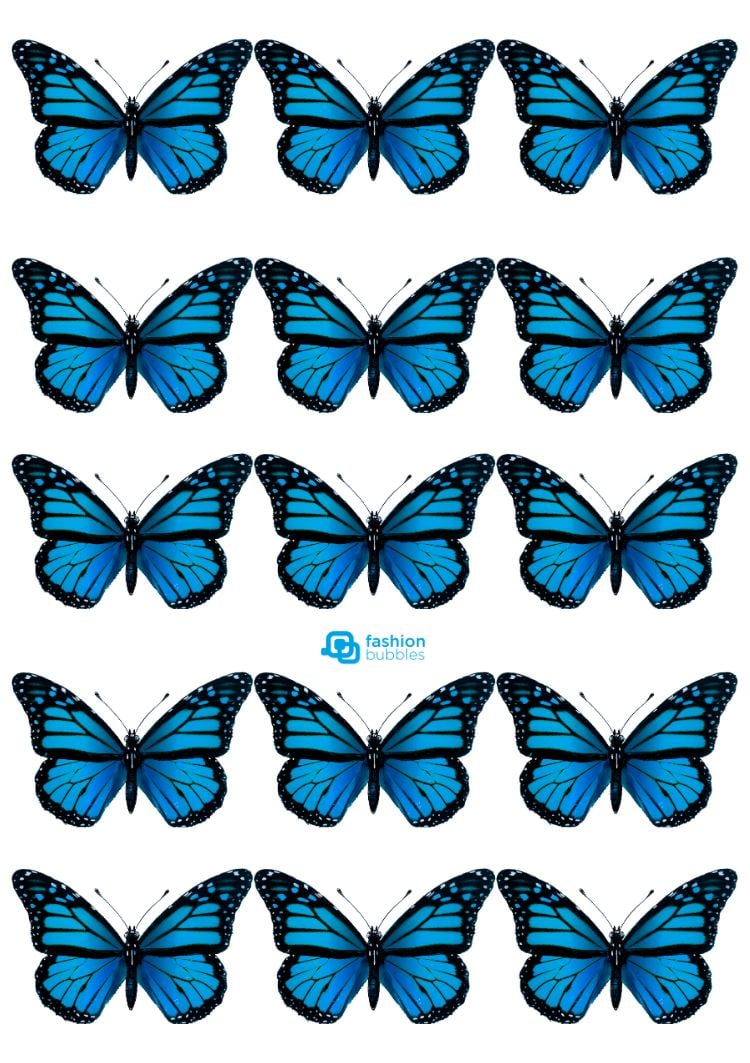15 Borboletas-azuis para imprimir