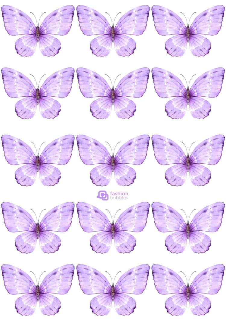 15 Borboletas lilás para imprimir