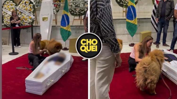 Corpo de Nahim foi velado no chão para que seus cachorros pudessem se despedir do artista.