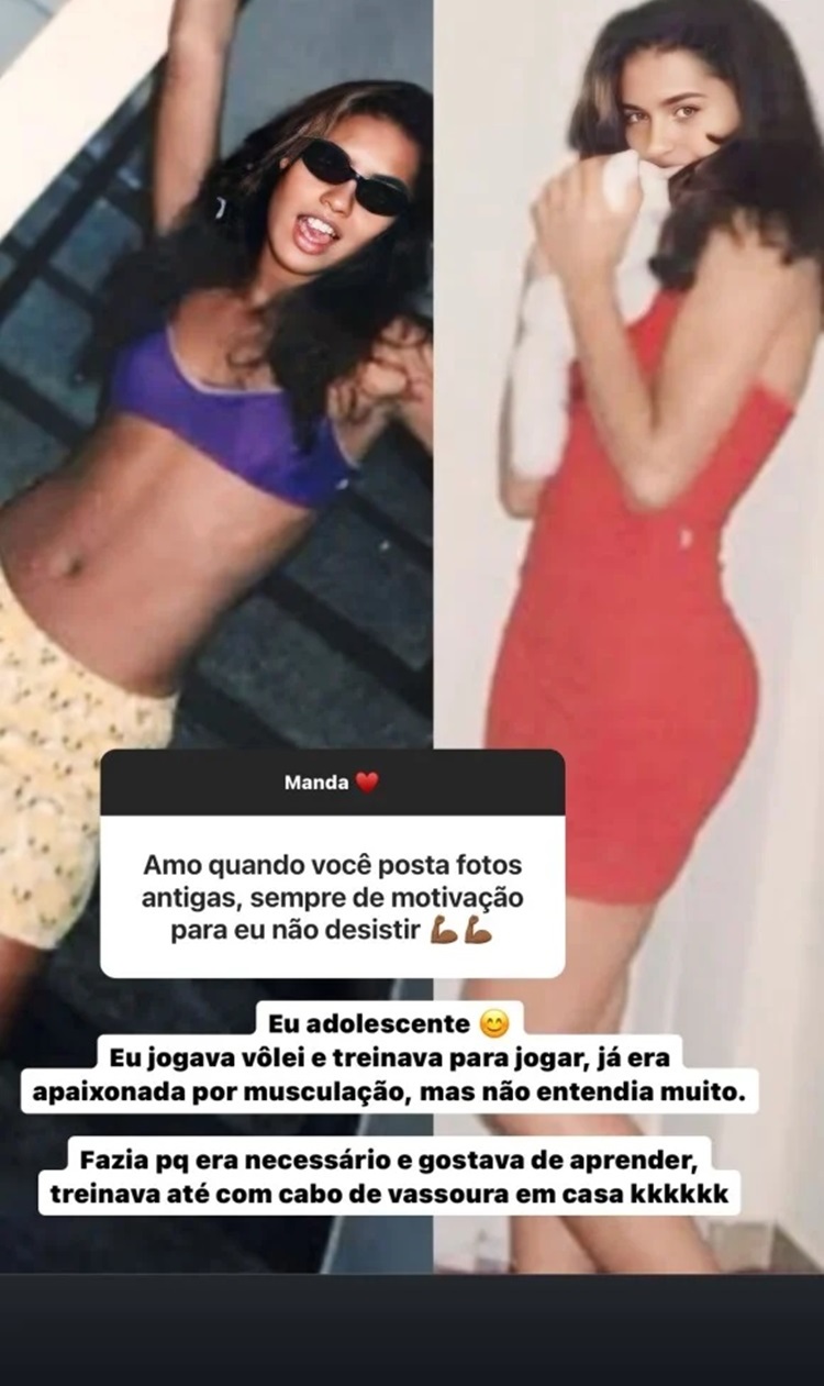 Gracyanne Barbosa antes da musculação