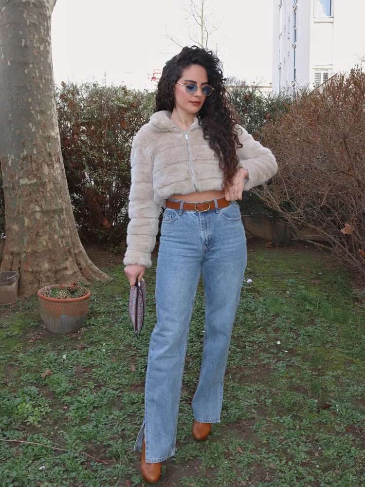 Look com calça jeans reta