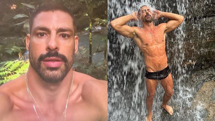 Cauã Reymond posta foto de sunga em cachoeira e ganha Madonna como seguidora.