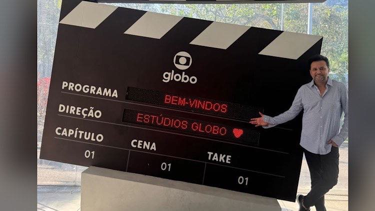 Geraldo Luís visita a Globo.