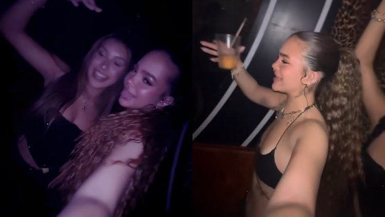 Mel Maia e amiga são impedidas de entrarem em balada em Paris.