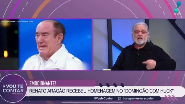 Renato Aragão é detonado por Leão Lobo após homenagem em Domingão com Huck.