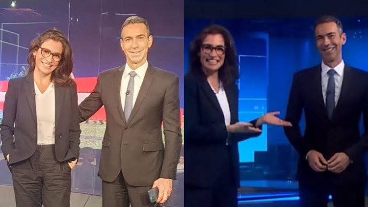 William Bonner está de férias e César Tralli está substituindo o colega no Jornal Nacional.