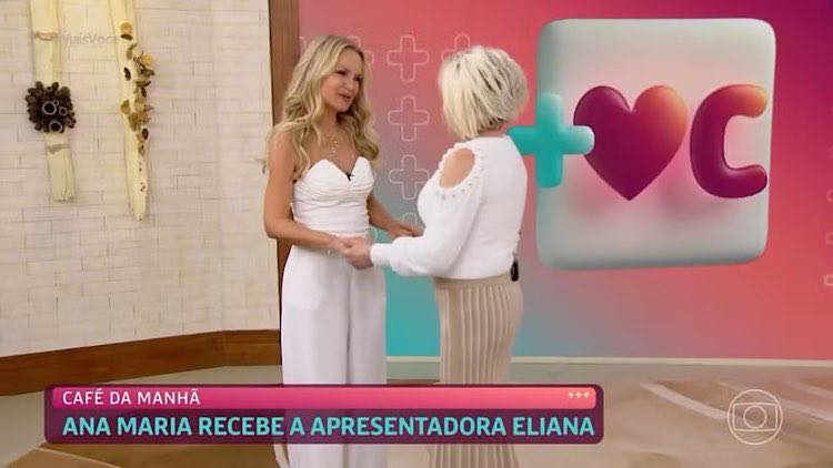 Eliana toma café com Ana Maria Braga e participará do Encontro com Patrícia Poeta em outro ocasião.