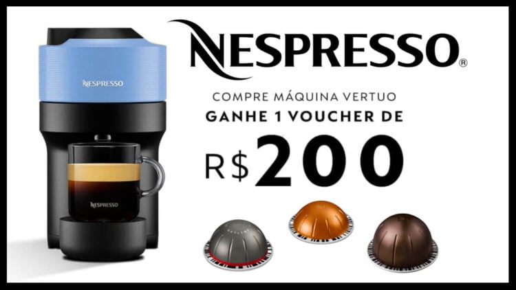 Ofertas de Dia dos Pais: até 38% de desconto na cafeteira da Nespresso + bônus de R$200 em cápsulas