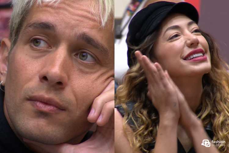 Matheus Torres, loiro, e Nicole Louise, branca de cabelos claros, lado a lado