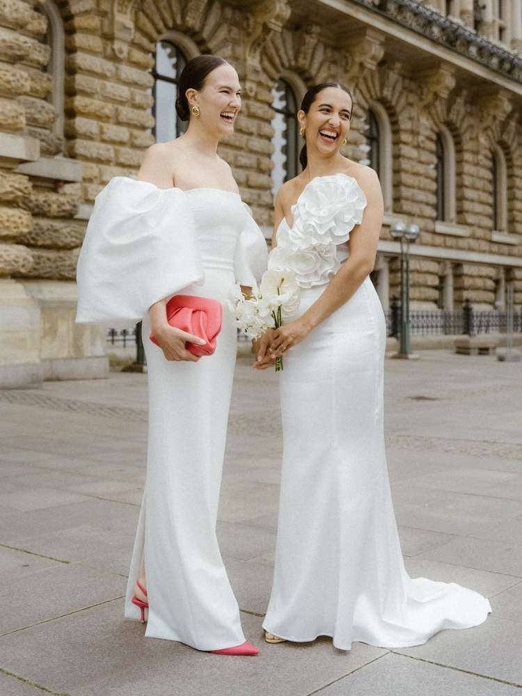 opção de vestido de noiva para casamento civil