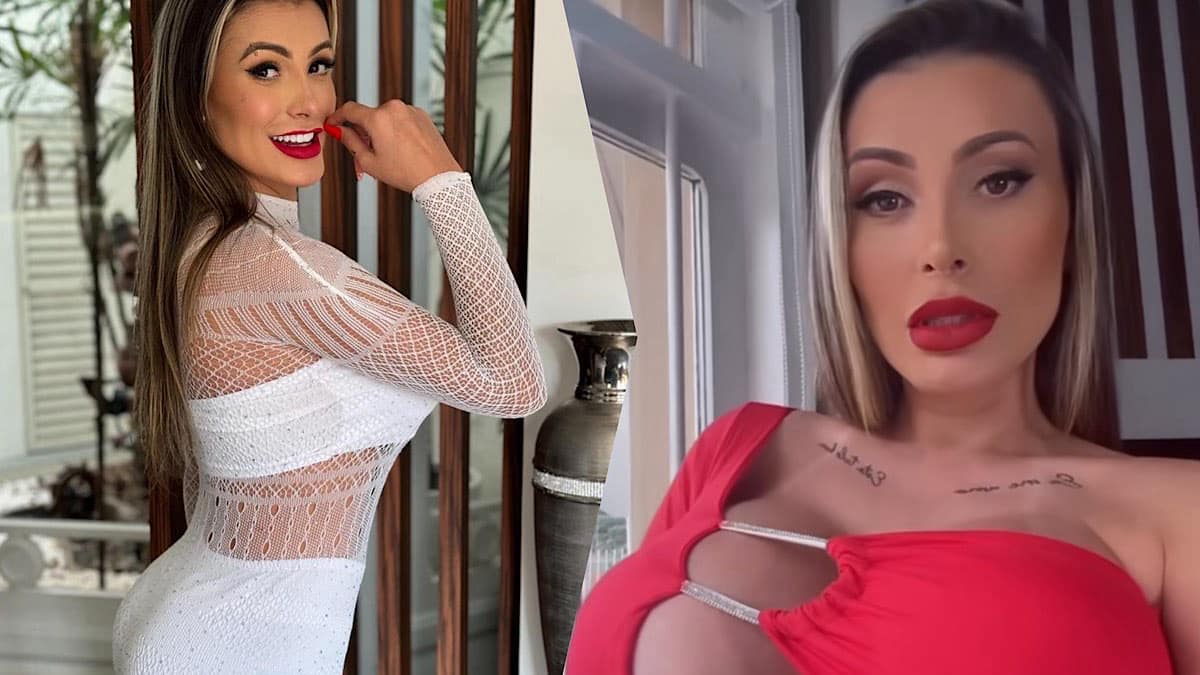 Andressa Urach expõe sua intimidade.