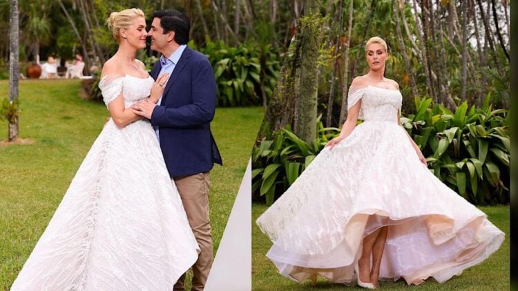 Ana Hickmann fica noiva de Edu Guedes com festa intimista e vestido de 100 mil pérolas