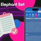 tela de celular com as regras de utilização da casa de apostas Elephant Bet