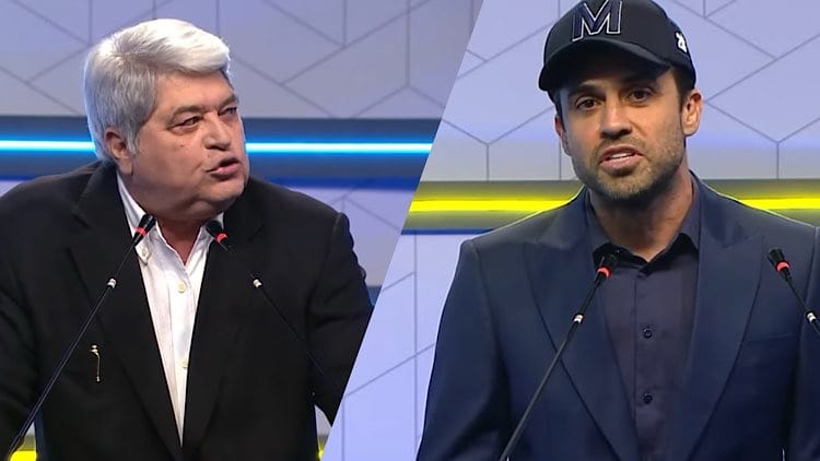 Datena e Pablo Marçal trocam farpas no debate da TV Gazeta.