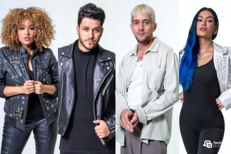 Finalistas do Estrela da Casa: Leidy (negra, com cabelo cacheado), Lucca (branco, com barba e cabelo preto), Matheus (branco, com cabelo descolorido), Unna X (branca, com cabelo azul).