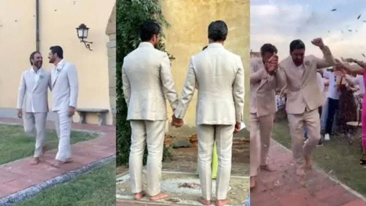 Marco Calvani e Marcos Pigossi se casam na Toscana, Itália. Fonte: Instagram