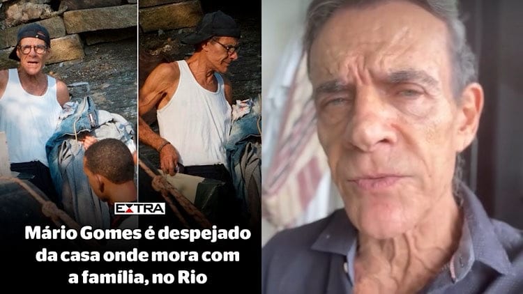 Ator Mário Gomes é despejado de sua mansão no Rio de Janeiro.