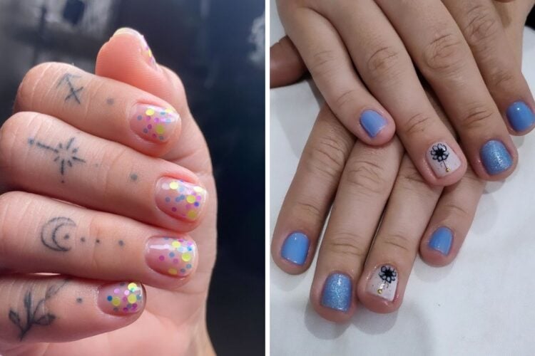 opções de unhas curtas decoradas