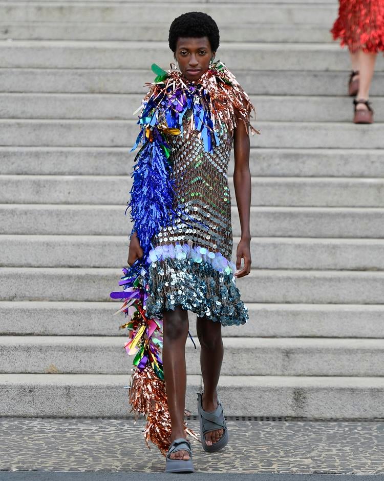 Foto de modelo no desfile de Gustavo Silvestre e Ponto Firme no SPFW N58