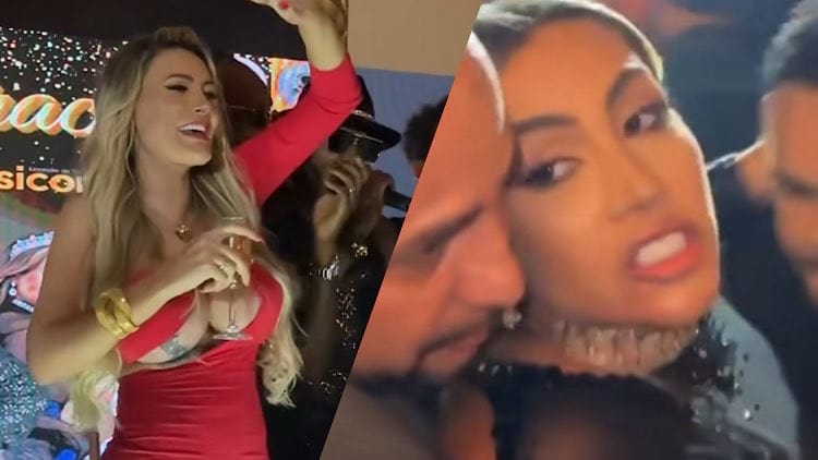 Andressa Urach e Juju Ferrari protagonizam barraco em festa de aniversário.