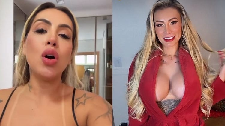 Andressa Urach e Juju Ferrari protagonizam barraco em festa de aniversário.