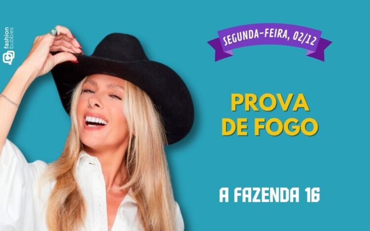 Que horas começa A Fazenda 16 hoje, segunda, 02/12? Horário e onde assistir à Prova de Fogo