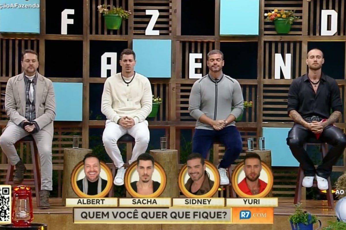 Albert, Sacha, Sidney e Yuri na 1ª Roça Especial de A Fazenda 16