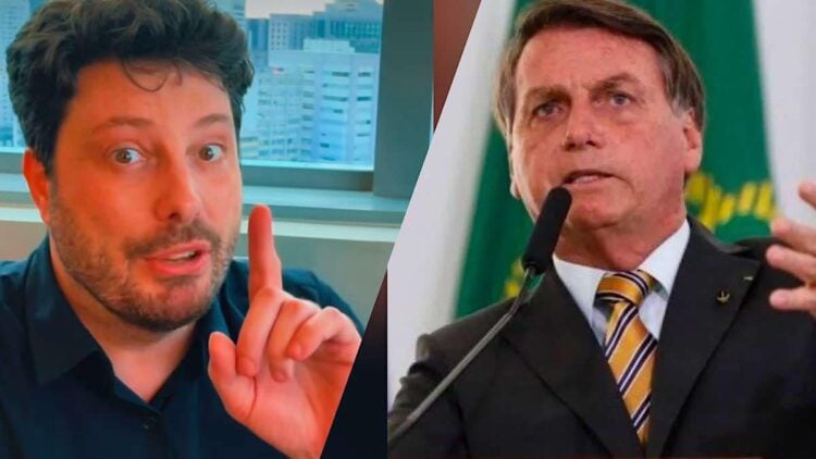 Danilo Gentili usa as redes sociais para criticar Bolsonaro.