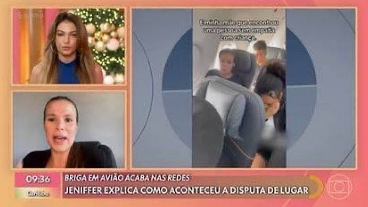 Jeniffer Castro contou sua versão sobre a polêmica do avião no Encontro com Patrícia Poeta.