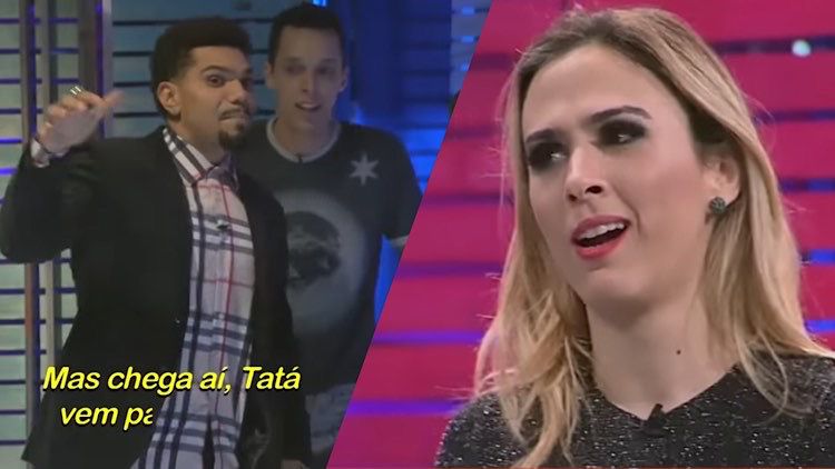 Naldo diz que Tata Werneck é a artista que ele não quer dividir o metro quadrado.