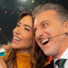 Patrícia Abravanel e Luciano Huck em transmissão simultânea na Globo e no SBT