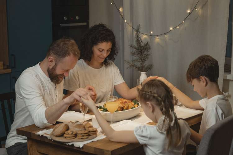 oração no ritual de natal